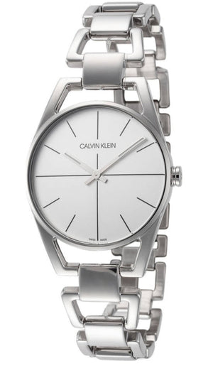  Shop Authentic Calvin Klein Dainty Silver Dial Silver Steel Strap Watch for Women - K7L23146 - Luxxuri