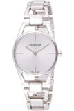  Shop Authentic Calvin Klein Dainty Silver Dial Silver Steel Strap Watch for Women - K7L23146 - Luxxuri