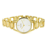  Shop Authentic Calvin Klein Dainty White Dial Gold Steel Strap Watch for Women - K7L23546 - Luxxuri