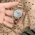  Shop Authentic Calvin Klein Dainty White Dial Rose Gold Steel Strap Watch for Women - K7L23646 - Luxxuri