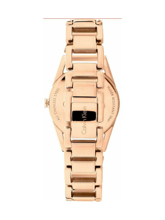  Shop Authentic Calvin Klein Dainty Diamonds Silver Dial Rose Gold Steel Strap Watch for Women - K7L2364T - Luxxuri