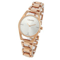  Shop Authentic Calvin Klein Dainty Diamonds Silver Dial Rose Gold Steel Strap Watch for Women - K7L2364T - Luxxuri