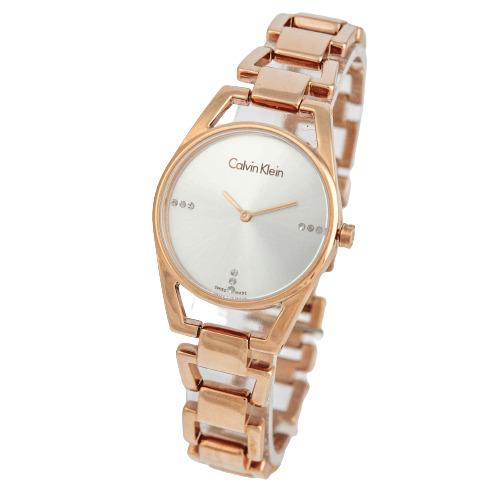  Shop Authentic Calvin Klein Dainty Diamonds Silver Dial Rose Gold Steel Strap Watch for Women - K7L2364T - Luxxuri