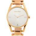  Shop Authentic Calvin Klein Dainty Diamonds Silver Dial Rose Gold Steel Strap Watch for Women - K7L2364T - Luxxuri