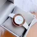  Shop Authentic Calvin Klein Chic White Dial White Leather Strap Watch for Women - K7N236K2 - Luxxuri