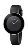  Shop Authentic Calvin Klein Chic Black Dial Black Leather Strap Watch for Women - K7N23CB1 - Luxxuri