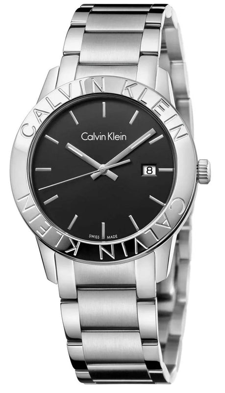  Shop Authentic Calvin Klein City Black Dial Silver Steel Strap Watch for Men - K7Q21141 - Luxxuri