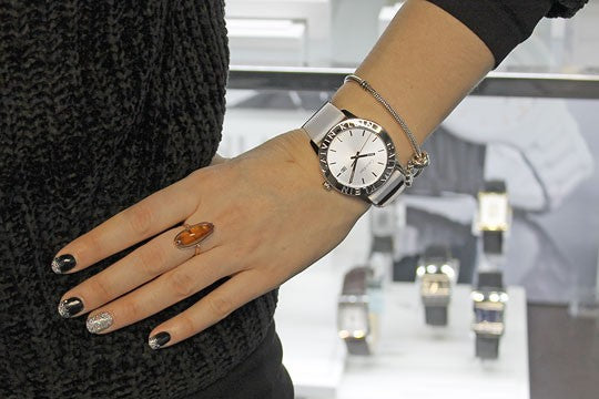  Shop Authentic Calvin Klein Steady Silver Dial White Leather Strap Watch for Women - K7Q211L6 - Luxxuri