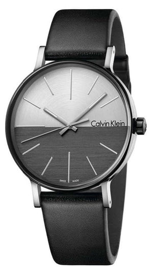  Shop Authentic Calvin Klein Boost White Black Dial Black Leather Strap Watch for Men - K7Y21CCX - Luxxuri