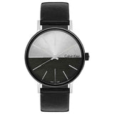  Shop Authentic Calvin Klein Boost White Black Dial Black Leather Strap Watch for Men - K7Y21CCX - Luxxuri