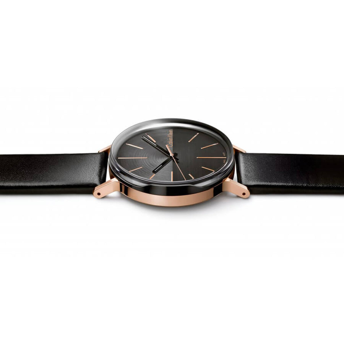  Shop Authentic Calvin Klein Boost Black Dial Black Leather Strap Watch for Men - K7Y21TCZ - Luxxuri