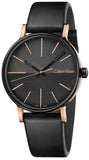  Shop Authentic Calvin Klein Boost Black Dial Black Leather Strap Watch for Men - K7Y21TCZ - Luxxuri