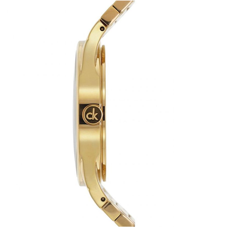  Shop Authentic Calvin Klein Dainty White Dial Gold Steel Strap Watch for Women - K7L23546 - Luxxuri
