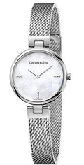  Shop Authentic Calvin Klein Authentic Mother of Pearl Dial Silver Mesh Bracelet Watch for Women - K8G2312E - Luxxuri