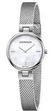  Shop Authentic Calvin Klein Authentic Mother of Pearl Dial Silver Mesh Bracelet Watch for Women - K8G2312E - Luxxuri
