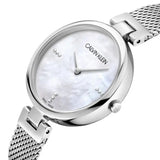  Shop Authentic Calvin Klein Authentic Mother of Pearl Dial Silver Mesh Bracelet Watch for Women - K8G2312E - Luxxuri