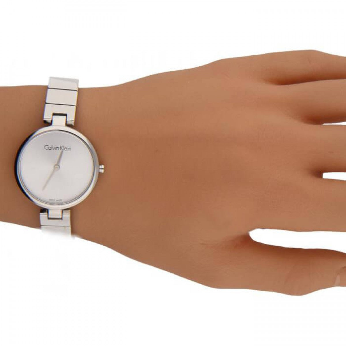  Shop Authentic Calvin Klein Authentic White Dial Silver Steel Strap Watch for Women - K8G23146 - Luxxuri
