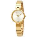  Shop Authentic Calvin Klein Authentic Silver Dial Gold Steel Strap Watch for Women - K8G23546 - Luxxuri