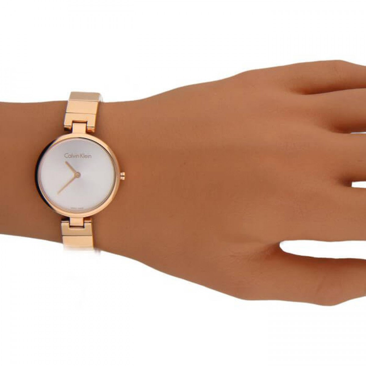  Shop Authentic Calvin Klein Authentic White Dial Rose Gold Steel Strap Watch for Women - K8G23646 - Luxxuri