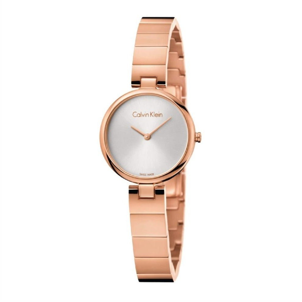  Shop Authentic Calvin Klein Authentic White Dial Rose Gold Steel Strap Watch for Women - K8G23646 - Luxxuri