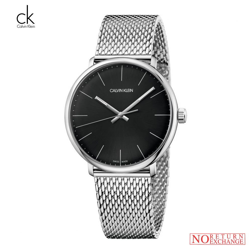  Shop Authentic Calvin Klein High Noon Black Dial Silver Mesh Bracelet Watch for Men - K8M21121 - Luxxuri