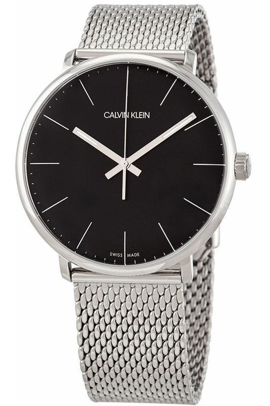  Shop Authentic Calvin Klein High Noon Black Dial Silver Mesh Bracelet Watch for Men - K8M21121 - Luxxuri