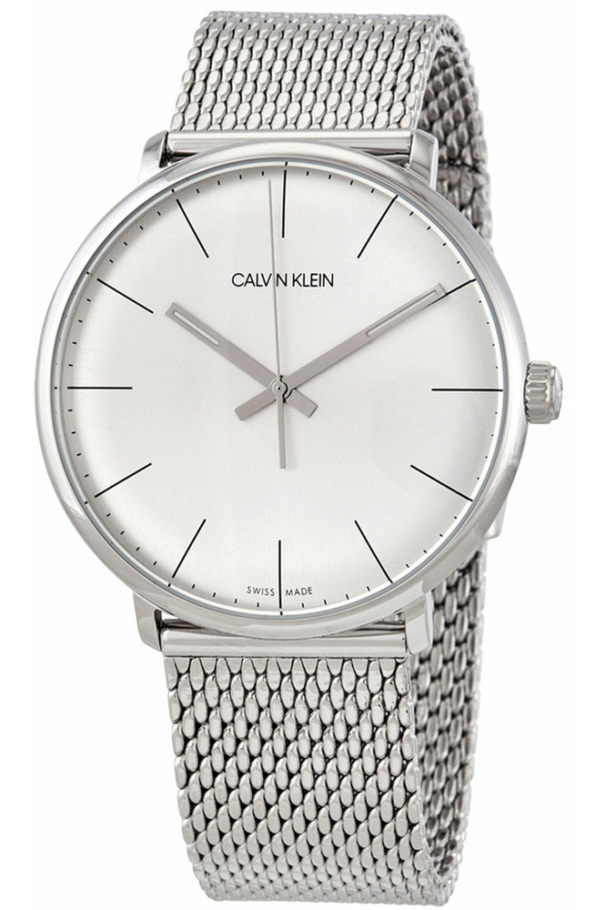  Shop Authentic Calvin Klein White Dial Silver Mesh Bracelet Watch for Women - K8M21126 - Luxxuri