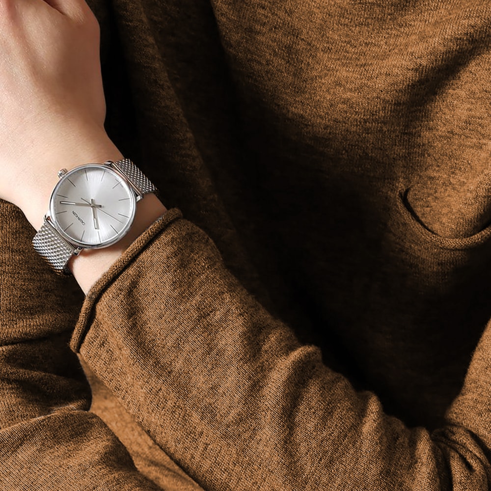  Shop Authentic Calvin Klein White Dial Silver Mesh Bracelet Watch for Women - K8M21126 - Luxxuri