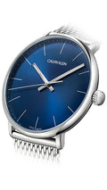  Shop Authentic Calvin Klein High Noon Quartz Blue Dial Silver Mesh Bracelet Watch for Men - K8M2112N - Luxxuri