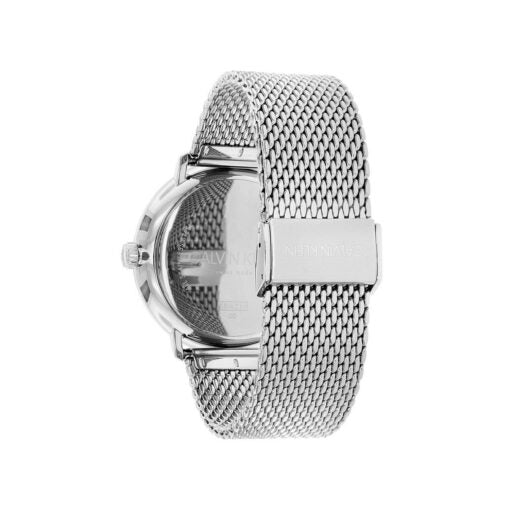  Shop Authentic Calvin Klein High Noon Quartz Blue Dial Silver Mesh Bracelet Watch for Men - K8M2112N - Luxxuri