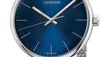  Shop Authentic Calvin Klein High Noon Quartz Blue Dial Silver Mesh Bracelet Watch for Men - K8M2112N - Luxxuri