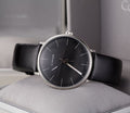  Shop Authentic Calvin Klein High Noon Quartz Black Dial Black Leather Strap Watch for Men - K8M211C1 - Luxxuri