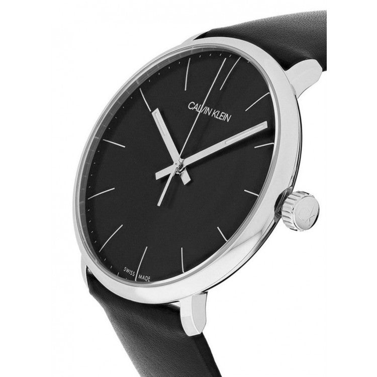  Shop Authentic Calvin Klein High Noon Quartz Black Dial Black Leather Strap Watch for Men - K8M211C1 - Luxxuri