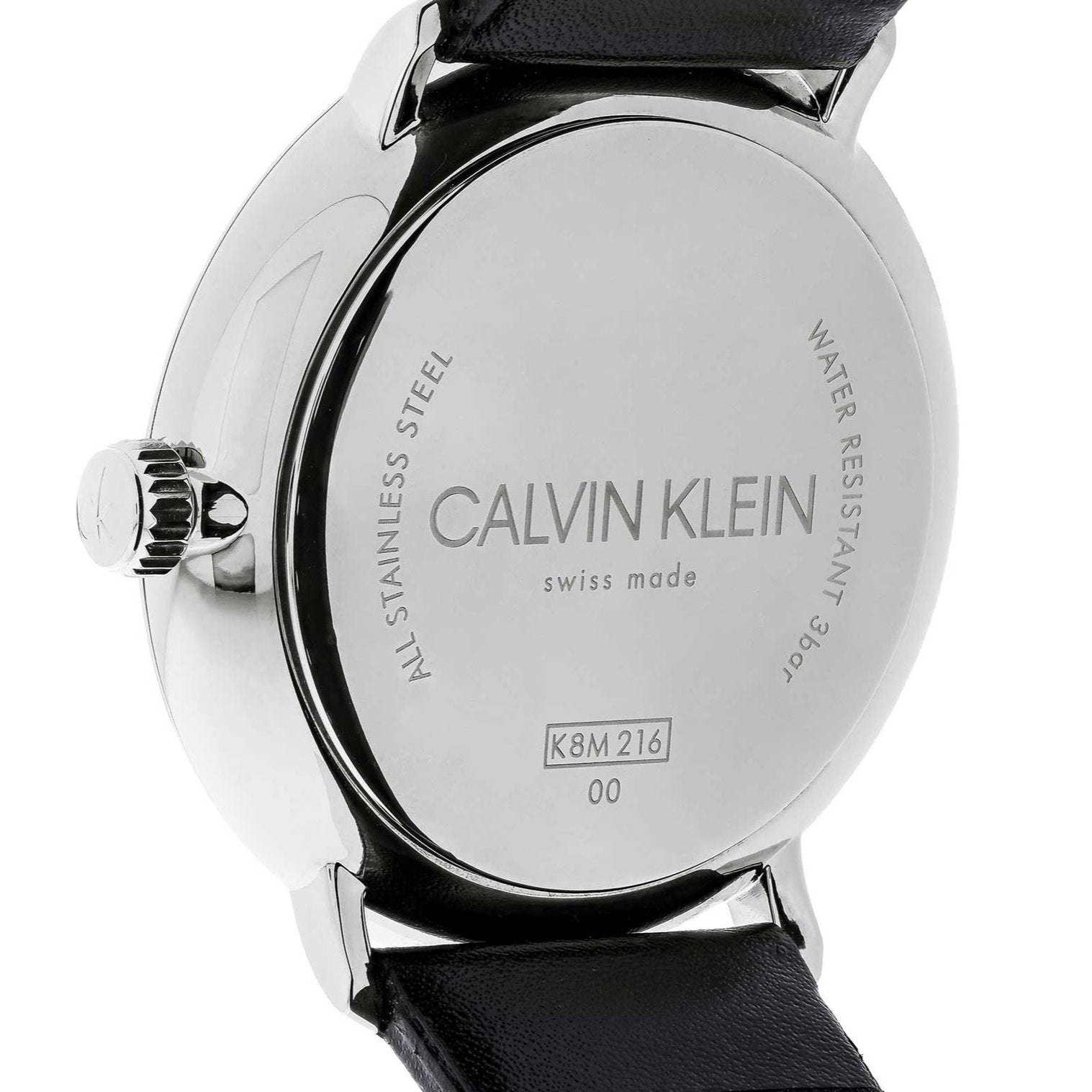  Shop Authentic Calvin Klein High Noon Quartz Black Dial Black Leather Strap Watch for Men - K8M211C1 - Luxxuri