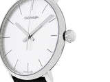  Shop Authentic Calvin Klein High Noon Quartz White Dial Black Leather Strap Watch for Men - K8M211C6 - Luxxuri