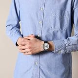  Shop Authentic Calvin Klein High Noon Quartz White Dial Black Leather Strap Watch for Men - K8M211C6 - Luxxuri