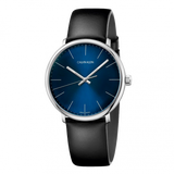  Shop Authentic Calvin Klein High Noon Quartz Blue Dial Black Leather Strap Watch for Men - K8M211CN - Luxxuri