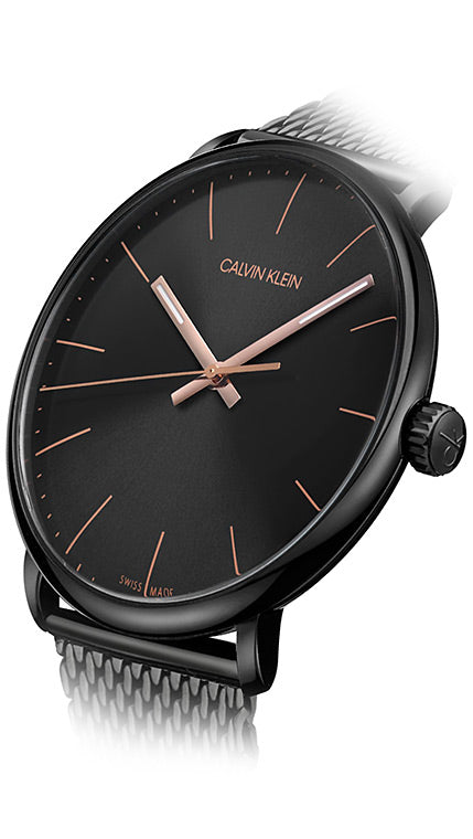  Shop Authentic Calvin Klein High Noon Quartz Black Dial Black Mesh Bracelet Watch for Men - K8M21421 - Luxxuri