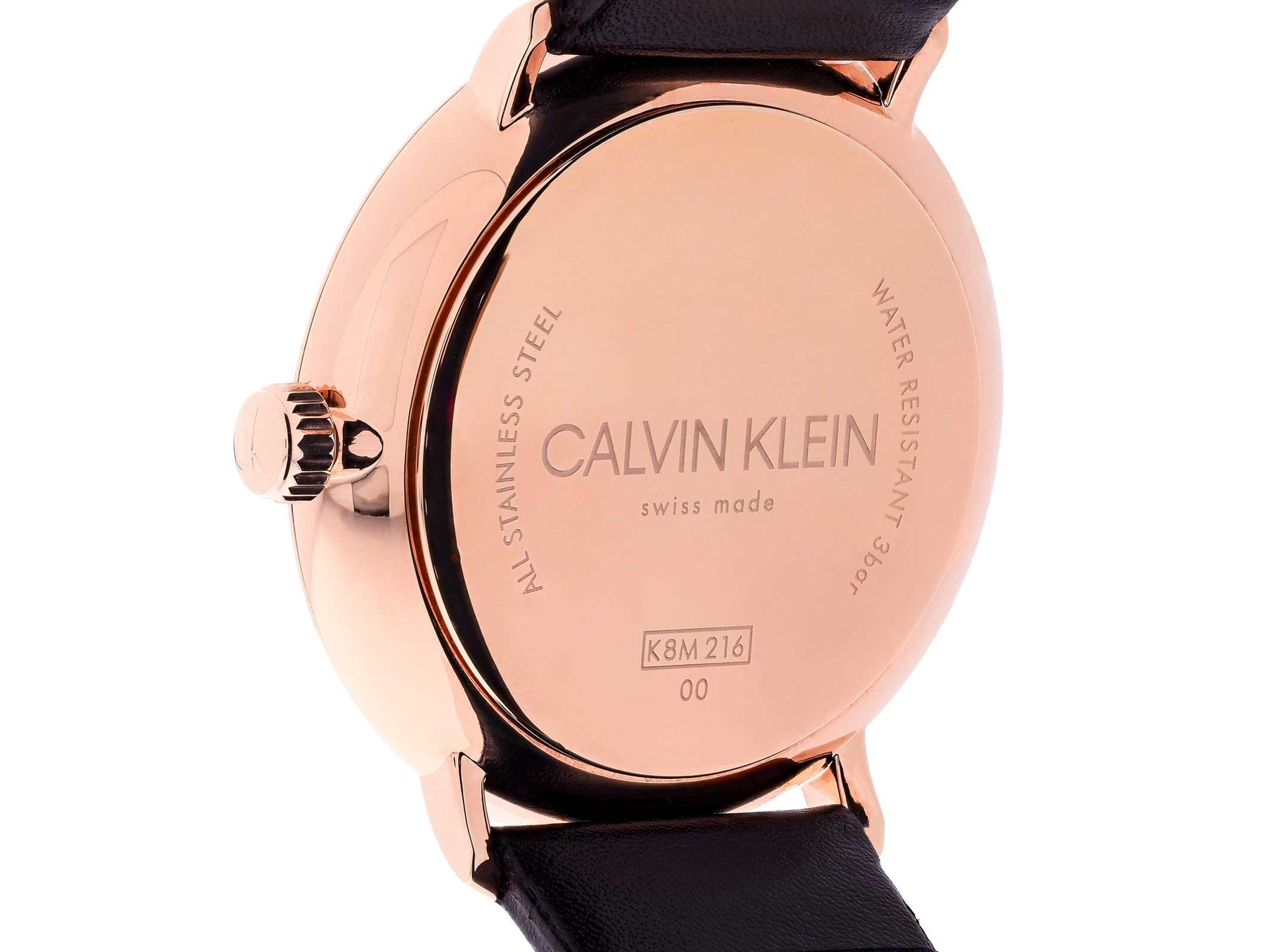  Shop Authentic Calvin Klein High Noon Silver Dial Brown Leather Strap Watch for Men - K8M216G6 - Luxxuri