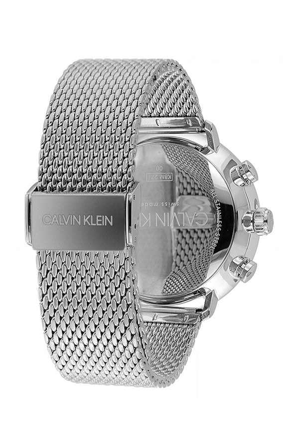  Shop Authentic Calvin Klein High Noon Chronograph Black Dial Silver Mesh Bracelet Watch for Men - K8M27121 - Luxxuri