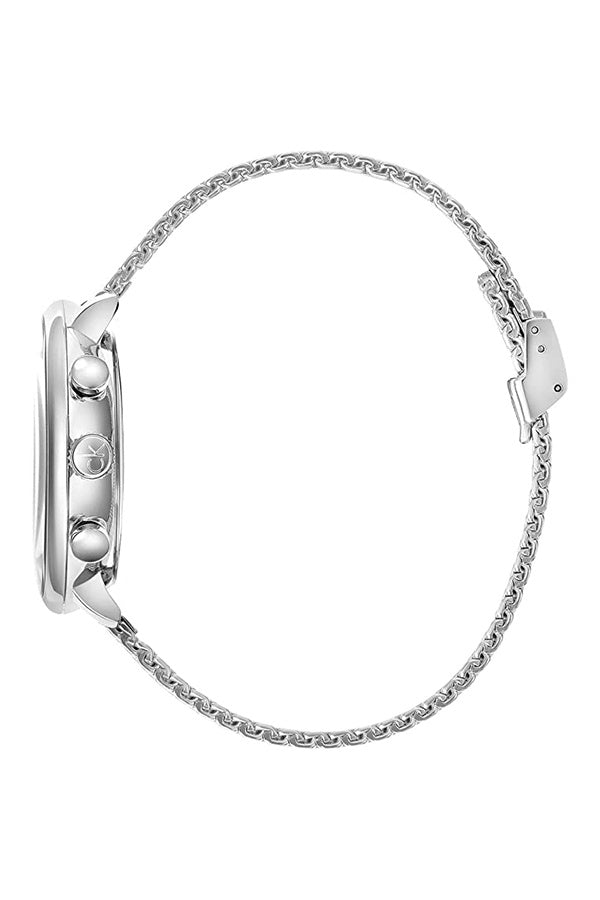  Shop Authentic Calvin Klein High Noon Silver Dial Silver Mesh Bracelet Watch for Men - K8M27126 - Luxxuri