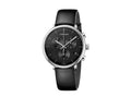  Shop Authentic Calvin Klein High Noon Chronograph Black Dial Black Leather Strap Watch for Men - K8M271C1 - Luxxuri