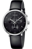  Shop Authentic Calvin Klein High Noon Chronograph Black Dial Black Leather Strap Watch for Men - K8M271C1 - Luxxuri