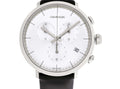  Shop Authentic Calvin Klein High Noon Chronograph White Dial Black Leather Strap Watch for Men - K8M271C6 - Luxxuri
