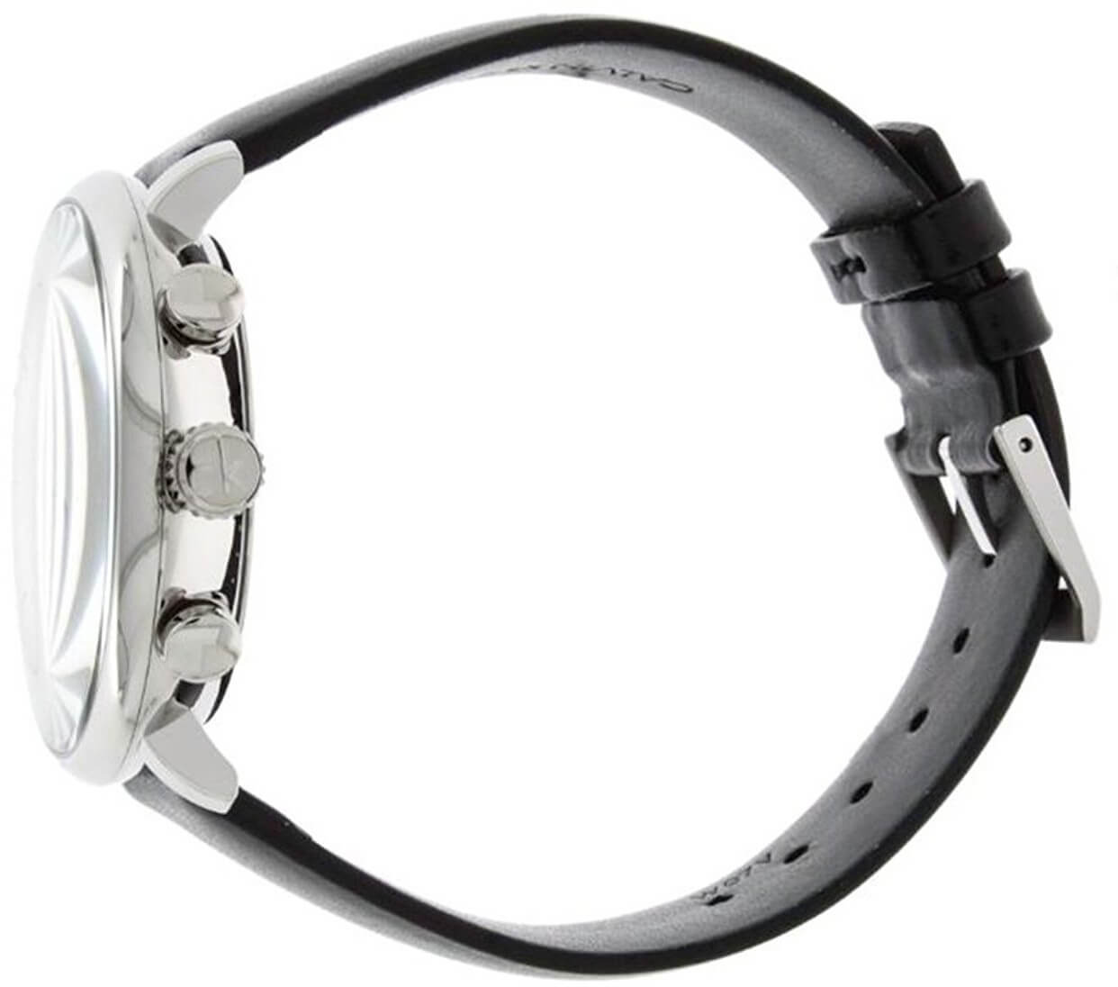  Shop Authentic Calvin Klein High Noon Chronograph White Dial Black Leather Strap Watch for Men - K8M271C6 - Luxxuri