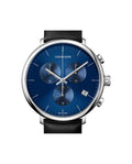  Shop Authentic Calvin Klein High Noon Chronograph Blue Dial Black Leather Strap Watch for Men - K8M271CN - Luxxuri