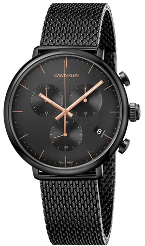  Shop Authentic Calvin Klein High Noon Black Dial Black Mesh Bracelet Watch for Women - K8M27421 - Luxxuri