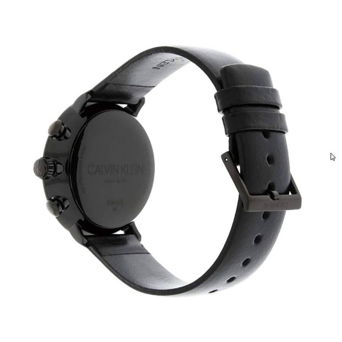  Shop Authentic Calvin Klein High Noon Black Dial Black Leather Strap Watch for Men - K8M274CB - Luxxuri