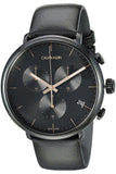  Shop Authentic Calvin Klein High Noon Black Dial Black Leather Strap Watch for Men - K8M274CB - Luxxuri