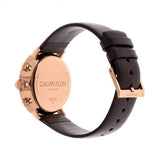  Shop Authentic Calvin Klein High Noon Silver Dial Brown Leather Strap Watch for Men - K8M276G6 - Luxxuri